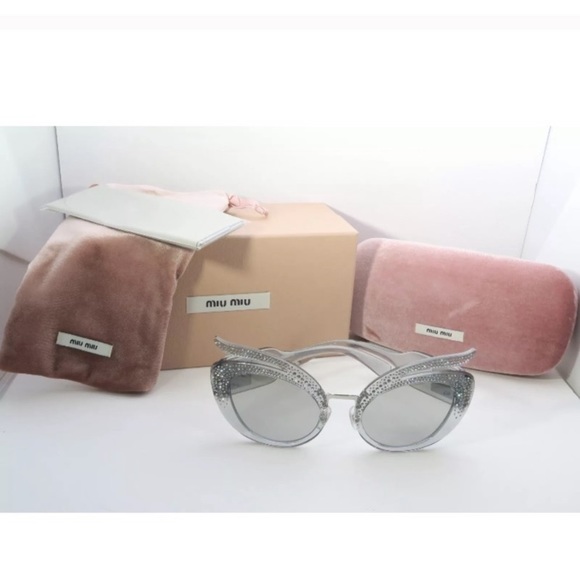 Miu Miu Sunglasses Grey Frame 04T main image 4